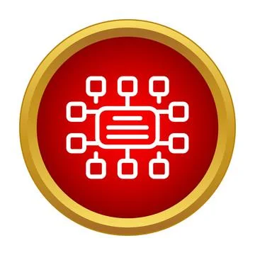 Network structure connecting various hierarchical elements in a system 库存插图