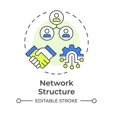 Network structure multi color concept icon Stock Illustration
