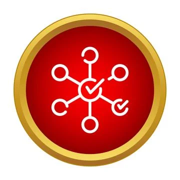 Network structure showing core connection and approval Stock Illustration