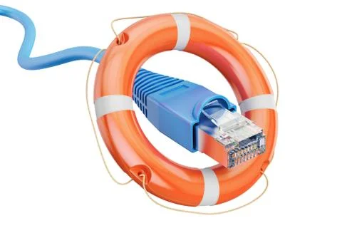 Network support service concept, 3D rendering 스톡 일러스트