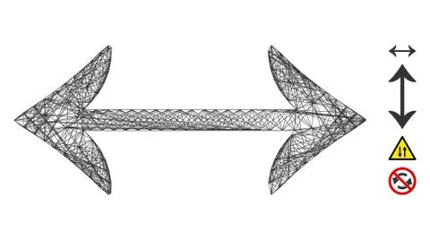 Network Swap Horizontally Vector Mesh Illustrazione stock