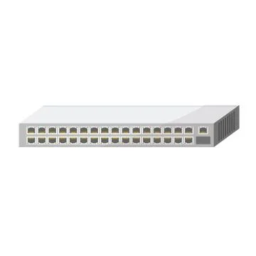 Network switch 32 port Stock Illustration