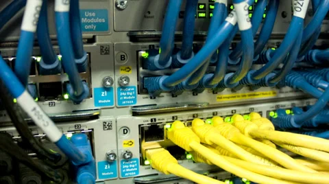 Network Switch camera move down Stock Footage 36108513