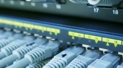 Network switch closeup Video stock 10821162