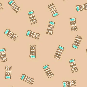 Network switch data center vector seamless pattern 스톡 일러스트