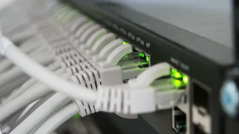 Network switch, hardware Stock Footage 81677193