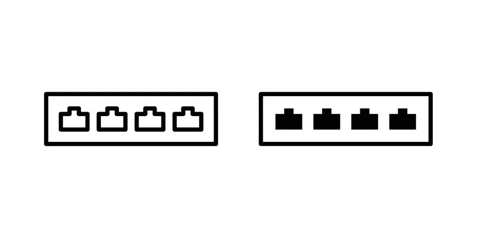 Network switch icon graphic design. web icons vectors Stock Illustration
