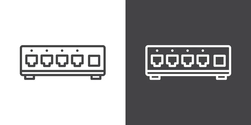Network switch icon Illustrazione stock