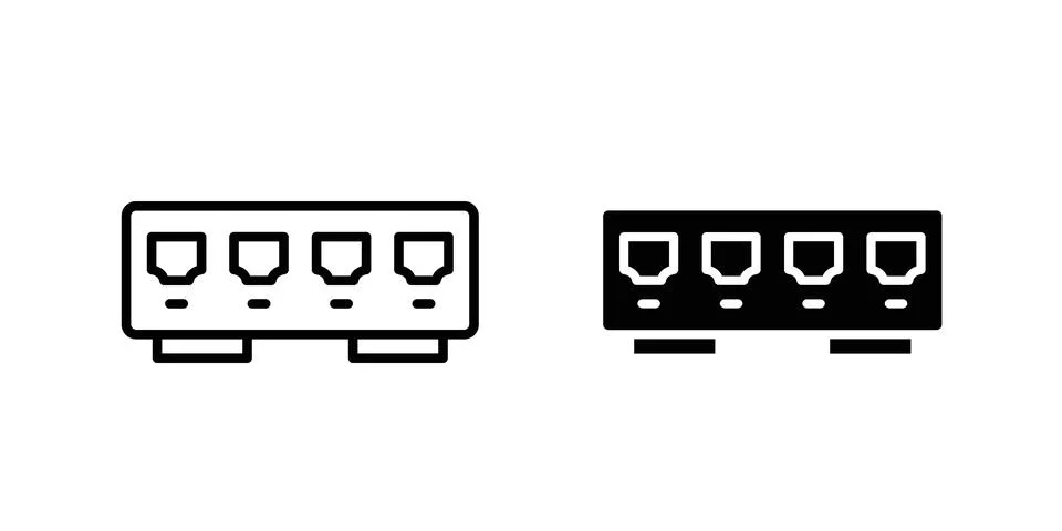Network switch icon illustration vector, icon set for apps Stock Illustration