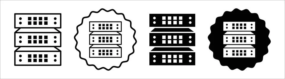 Network switch icon symbol set collection. Network switch simple vector sig.. 스톡 일러스트