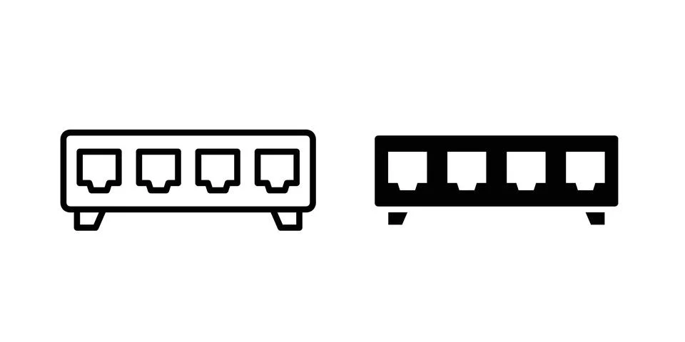 Network switch icon vector, illustration icon set Stock Illustration