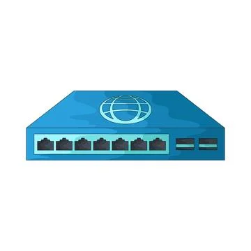 Network switch illustration Stock Illustration