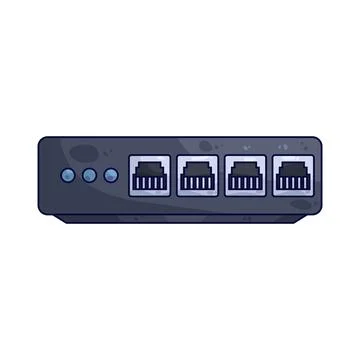 Network switch illustration Stock Illustration