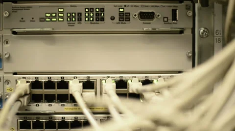 Network Switch with sound Stock Footage 37888768