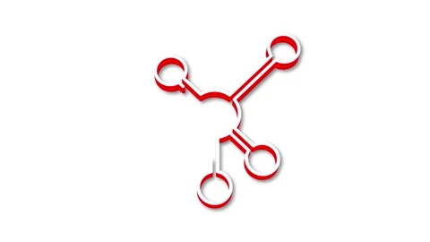 Network symbol icon 3d animation isolated on white background Stock Footage 340604092