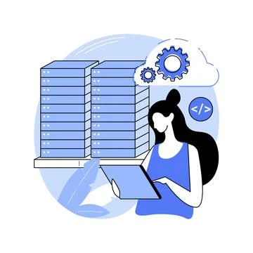 Network system administrator isolated cartoon vector illustrations. Stock Illustration