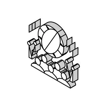 Network system isometric icon vector illustration Illustrazione stock