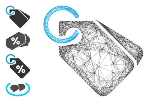Network Tags Vector Mesh 스톡 일러스트