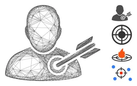 Network Target User Vector Mesh Stock Illustration