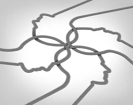 Network team Stock Illustration