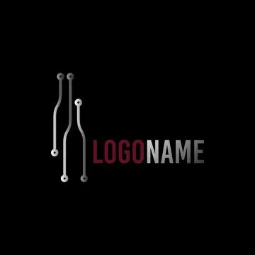 Network tech logo Stock Illustration