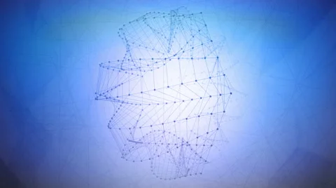 Network Techno Blue Background Stock Footage 45158562