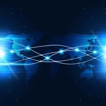 Network Technology Abstract Background Stock Illustration