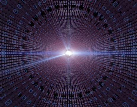 Network technology and data transmission, brain, speed Stock Illustration