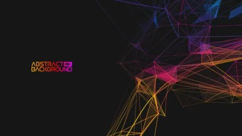 Network technology background. Colorful triangle structure EPS 10. Big data イラスト素材