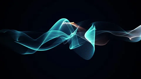 Network technology background with digital particles Stock Footage 255873387