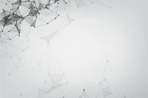 Network technology background with dots and lines for backdrop and ai design. Ilustración de archivo