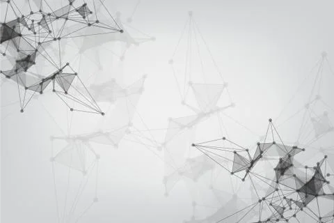 Network technology background with dots and lines for backdrop and ai design. Stockillustratie