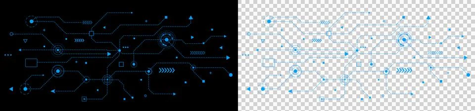 Network Technology Digital Connection Circuit Interface Background with Stock Illustration