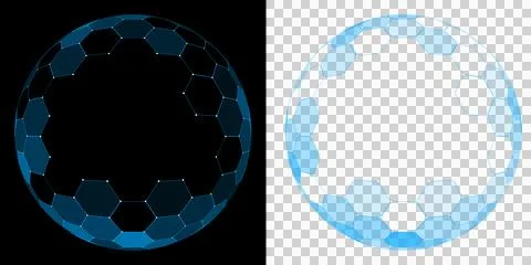 Network Technology Sphere with Connected Geometric Nodes for Digital Connectivit Illustration