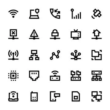 Network Technology Vector Icon Stock Illustration
