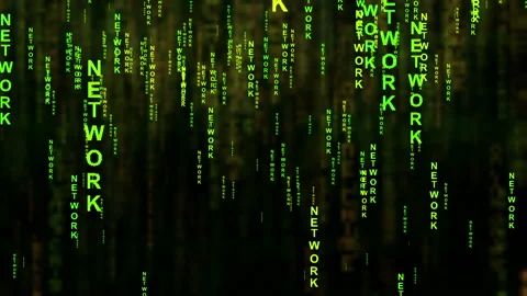 Network text matrix style concept Stock Footage 136334282