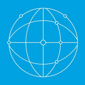 Network thin lines icon Stock Illustration