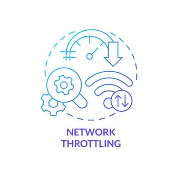 Network throttling blue gradient concept icon Ilustração Stock