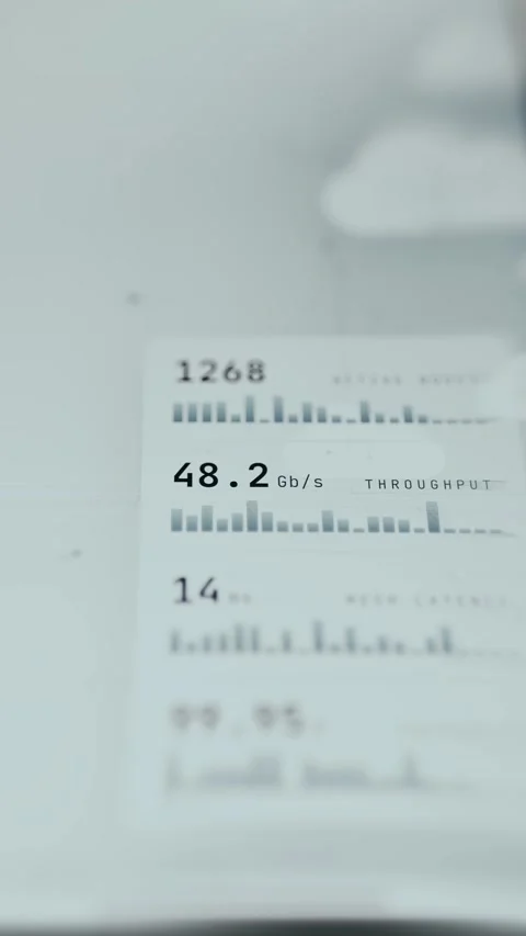 Network Throughput Charts - Tech Dashboard Detail Stock Footage 336407943