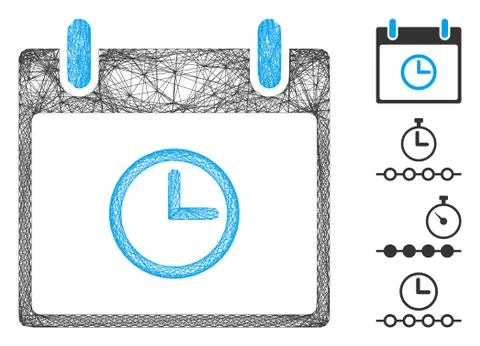 Network Time Calendar Day Vector Mesh イラスト素材