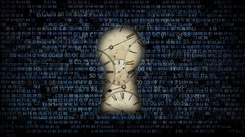 Network time. Time and protection of information Video stock 80566731