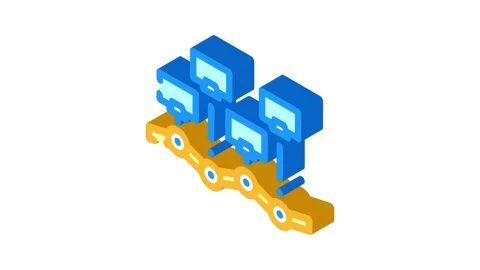Network topology analyst isometric icon animation Stock Footage 327285025