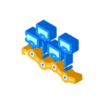 Network topology analyst isometric icon vector illustration Stock Illustration