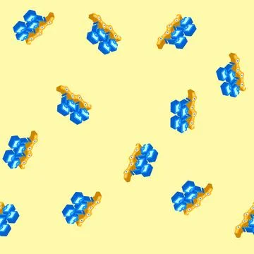 Network topology analyst isometric icon seamless pattern Illustrazione stock