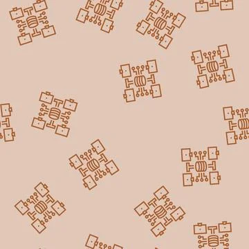 Network topology analyst line seamless pattern Stockillustratie