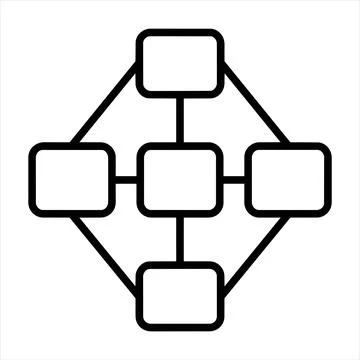 Network topology diagram node connection icon 8K ultra quality image ratio Stock Illustration