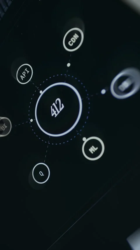 Network topology visualization for a distributed application Vídeo Stock 334466362
