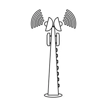 Network tower icon Stock Illustration