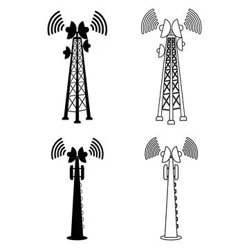 Network tower icon Stock Illustration