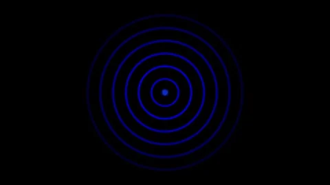 Network tower produced radio wave concept.lighting radio waves animation. R.. Stock Footage 310154542